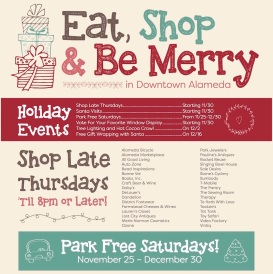 Holiday Activities in Downtown Alameda